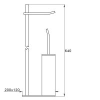 Напольная стойка с ершиком и держателем т/б 1042 Stella Bamboo Quadro схема 2