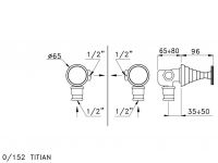 Угловой вентиль Stella Titian TT 01101 CR00 схема 2