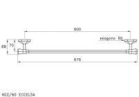Полотенцедержатель Stella Eccelsa подвесной 60 см 602/60 схема 2