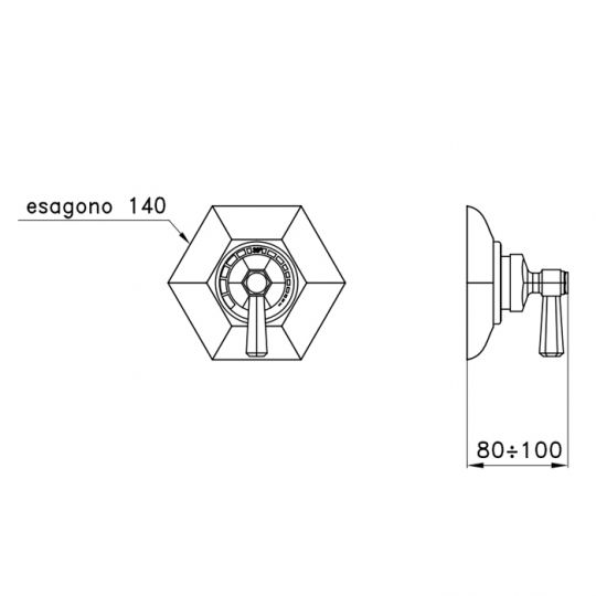 Встраиваемый термостатический смеситель Stella Eccelsa для душа IS3293 P.V схема 2