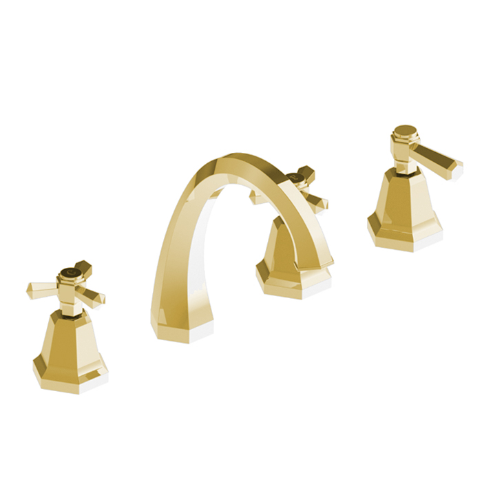 Смеситель Stella Eccelsa на борт ванны на 4 отверстия 3256TR цвет: золото схема 1