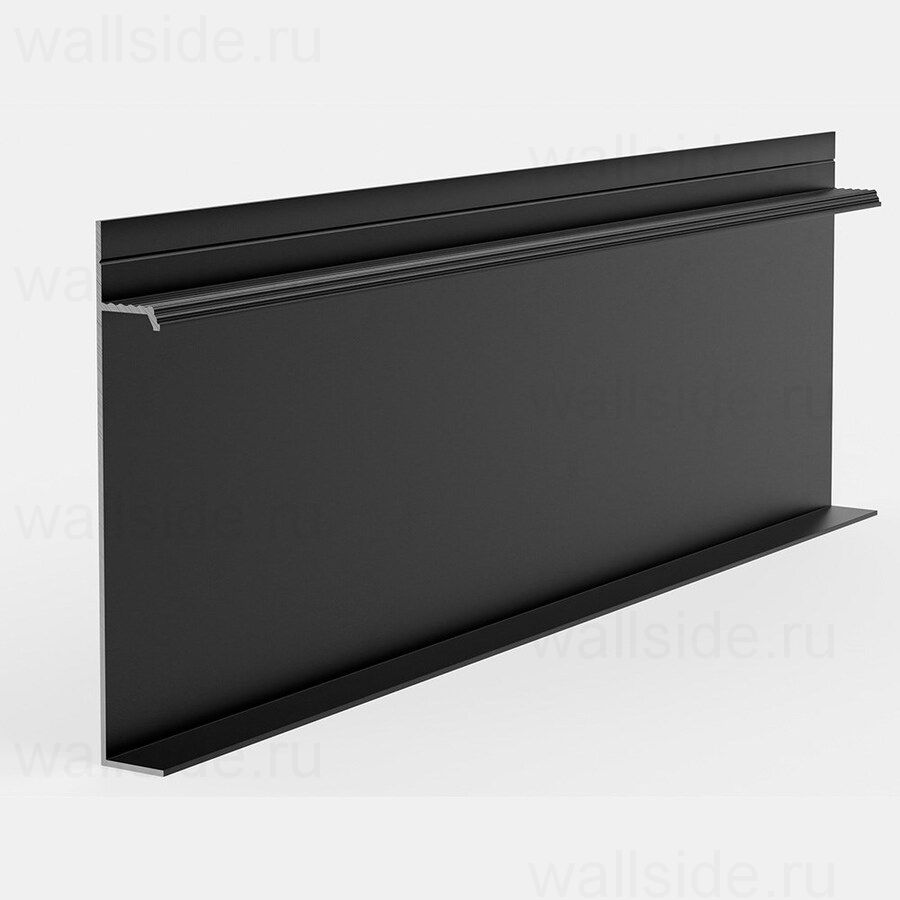 Купить скрытый плинтус Pro Design 235 Universal анодированный чёрный-  WallSide.ru