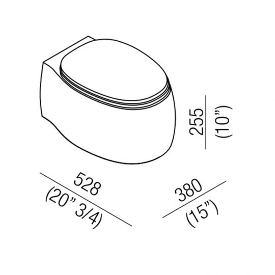 Унитаз Agape Pear 2 подвесной 38x52.8x25.5 см с сиденьем с микролифтом ФОТО
