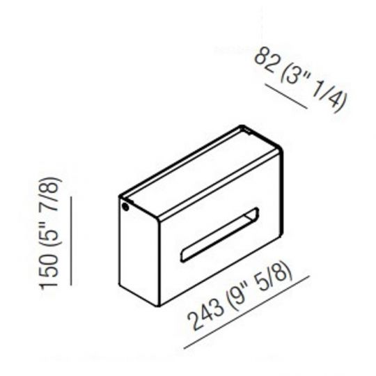 Держатель для бумажных полотенец Agape Mach 2 подвесной 24.3x15x8.2 см цвет: черный ФОТО