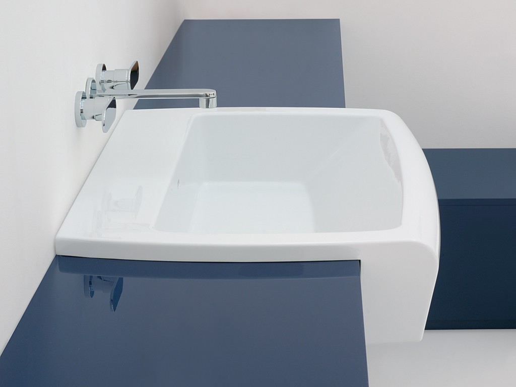 Раковина Flaminia Una 90 Semi-Inset Basin 90х59 схема 2