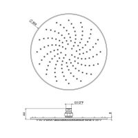 Верхний душ  300 мм  Carimali OttoMillimetri 8MM0003CRX схема 2