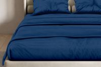 Перкаль евро [в ассортименте] Комплект постельного белья SONNO FLORA BASIC Глубокий синий постельное белье