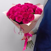 Розовые розы 60см (от 11шт)