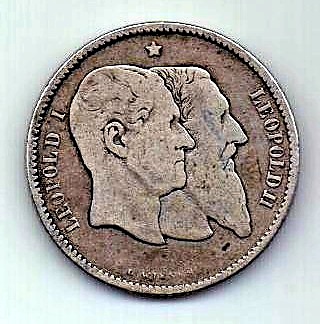 1 франк 1880 Бельгия Редкость