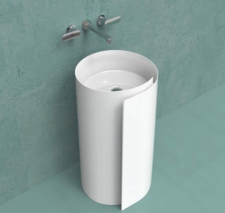 Раковина Flaminia Monoroll Standing Basin To Wall 44х44 схема 2