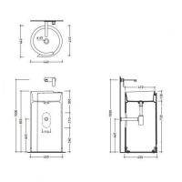 Раковина Flaminia Monoroll Standing Basin To Wall 44х44 схема 4