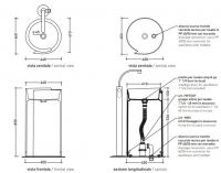 Раковина Flaminia Monoroll Freestanding Basin 44х44 схема 5