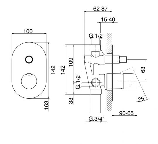 Смеситель Flaminia Fold Concealed Shower Mixer With Diverter ФОТО