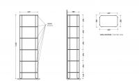 Стеллаж для ванной комнаты Flaminia Filo 46 схема 3