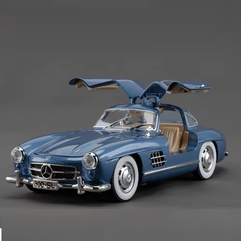 Модель автомобиля металлическая Mercedes Benz 300SL с дымом 1:24 1900-380P