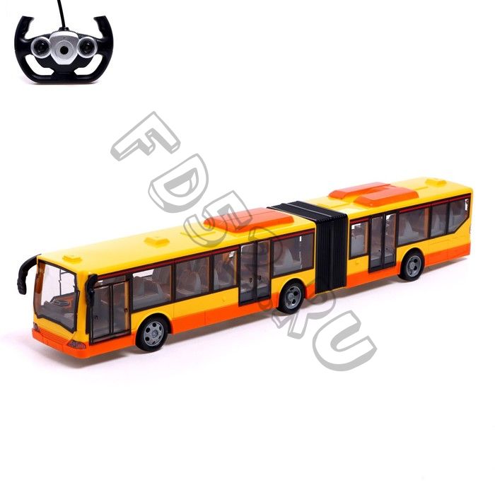 Автобус радиоуправляемый «Городской», работает от аккумулятора, цвет желтый