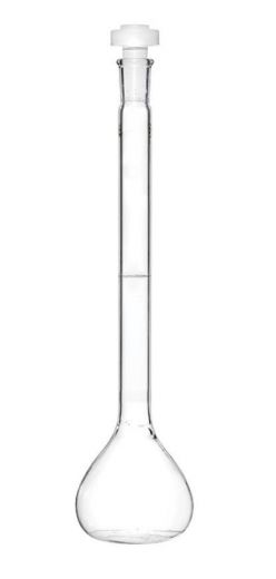 Колба мерная 2а-50-1, 50 мл, 1-го кл.точности, пластиковая пробка (ГОСТ 1770-74)