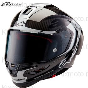 Мотошлем Alpinestars Supertech R10 Element, Черно-серебристый