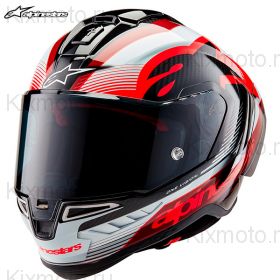 Мотошлем Alpinestars Supertech R10 Team, Черно-красно-белый