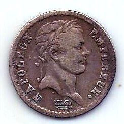 1/2 франка 1809 Франция XF Наполеон I