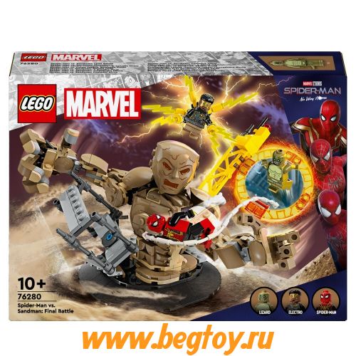 Конструктор LEGO MARVEL 76280 Super Heroes — Человек-Паук против. Песочный человек: Последняя битва