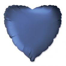 Фигура  Сердце Темно-синий сатин , 18", Испания