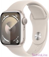 Умные часы Apple Watch Series 9 45 мм Aluminium Case GPS, starlight Sport Band S/M