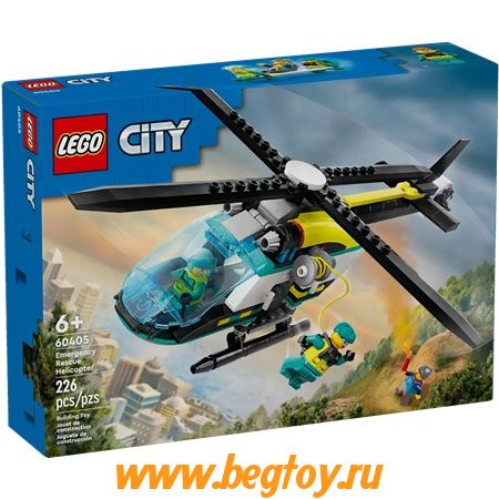 Конструктор LEGO CITY 60405 аварийно - спасательный вертолет