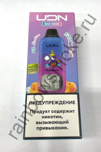 Электронная сигарета UDN BAR 12000 - Peach Ice (Персик Лед)