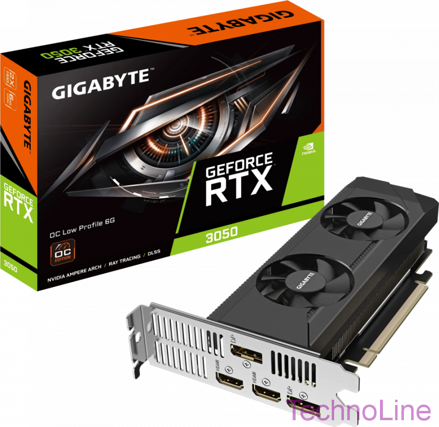 Видеокарта GeForce RTX 3050 6Gb Gigabyte GV-N3050OC-6GL