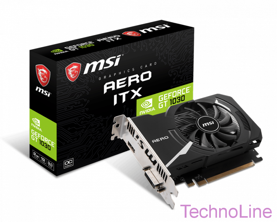 Видеокарта GeForce GT1030 2Gb MSI AERO ITX 2GD4 OC