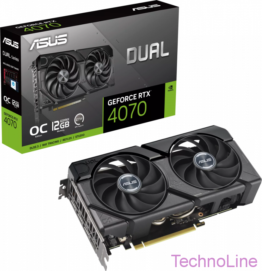 Видеокарта GeForce RTX 4070 12Gb Asus DUAL-RTX4070-O12G-EVO