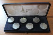 СССР Набор 6 монет 1 рубль "XXII летние Олимпийские Игры, Москва 1980" 1977-1980 UNC