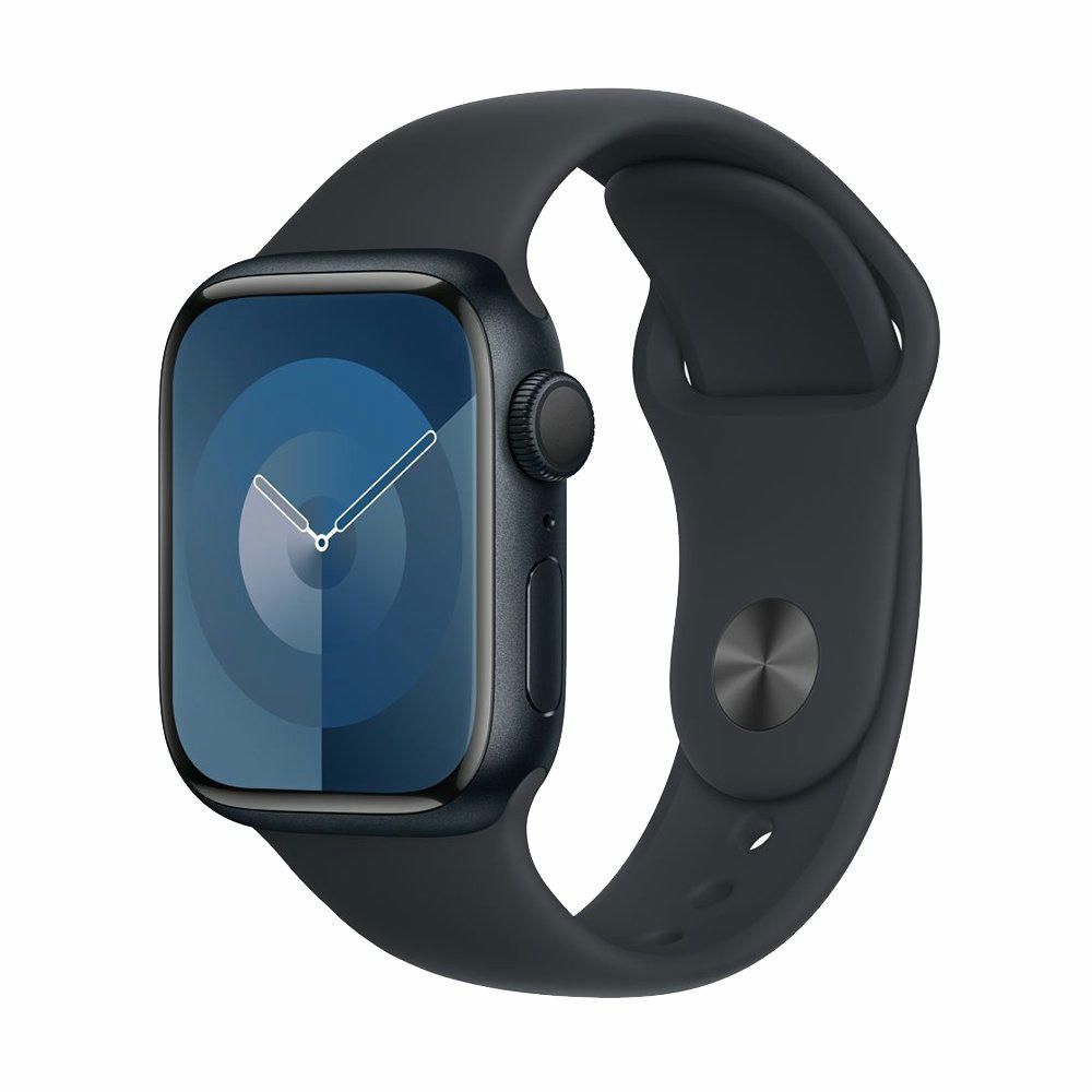 Apple Watch Series 9 41mm (GPS) Midnight Aluminum Case with Midnight Sport Band (S/M) (MR8W3)