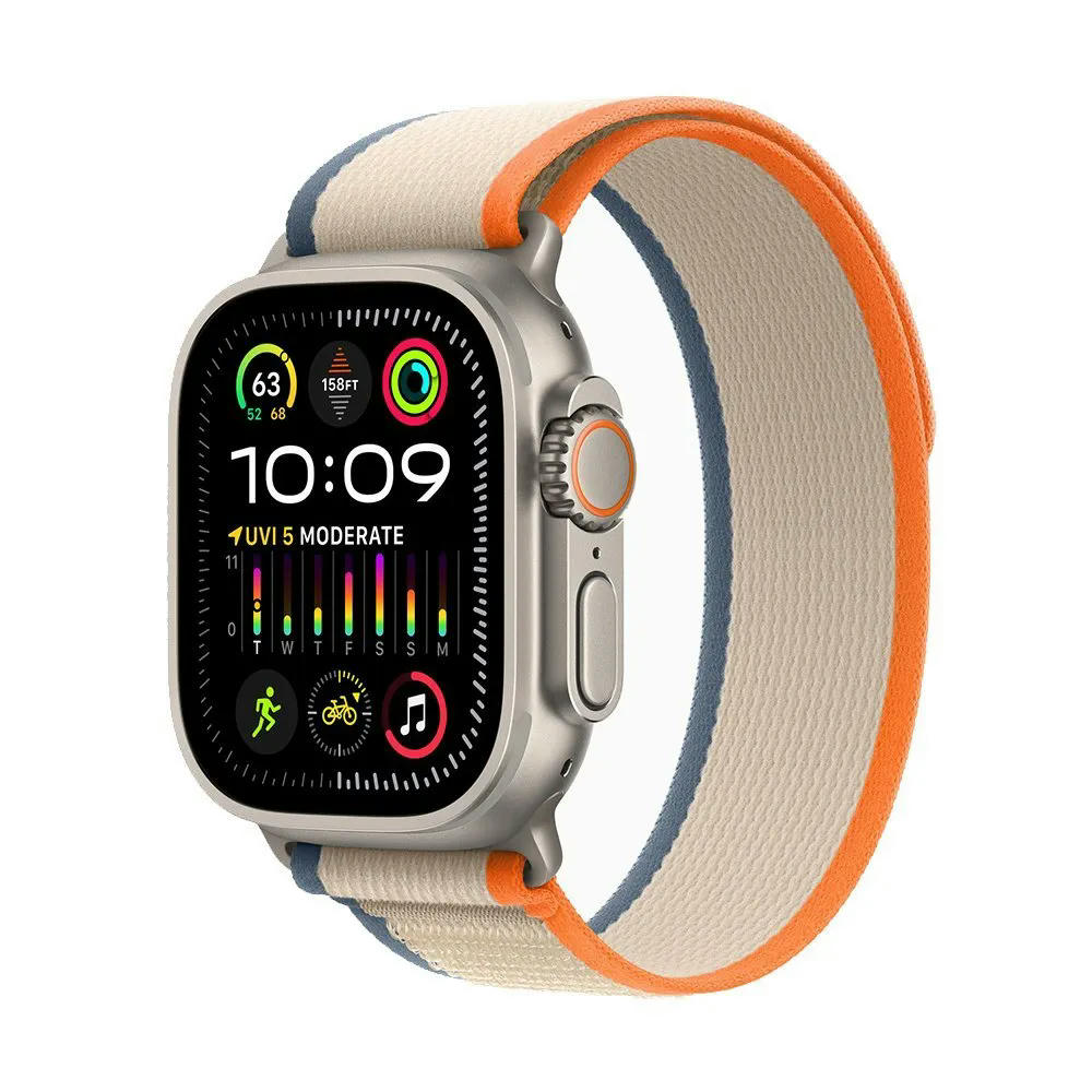 Apple Watch Ultra 2 49 mm (GPS+Cellular) Titanium Case Orange/Beige Trail Loop (S/M) (MRF13/MRFL3)