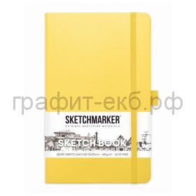 Блокнот А5 80л.нелин.Sketchmarker 140 г/м?  твердая обложка лимонный 2314303SM