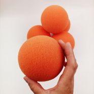Поролоновый шар 10 см (плотный) оранжевый