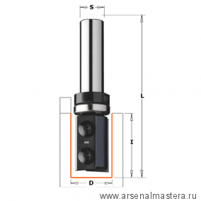 Фреза обгонная верхний подшипник сменные ножи HM Z2 S8 D 19 x 28,3 RH CMT 656.190.11