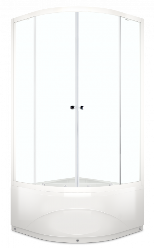 Душевое ограждение Domani-Spa Delight 88 high V1.2 80х80, высокий поодон, прозрачное стекло DS0405D88H0Cl00-V1.2