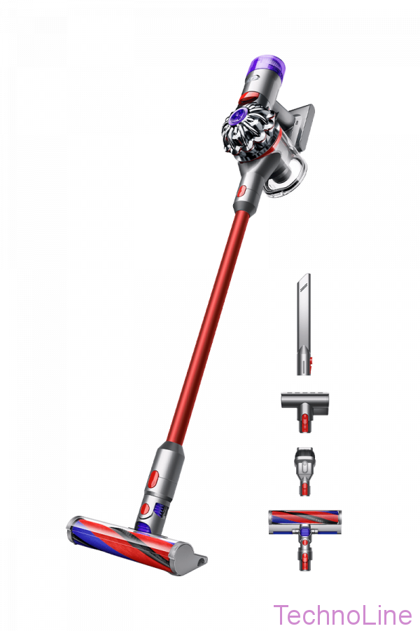 Пылесос Dyson V8 Slim fluffy Nickel/Red (SV10K) [HongKong]