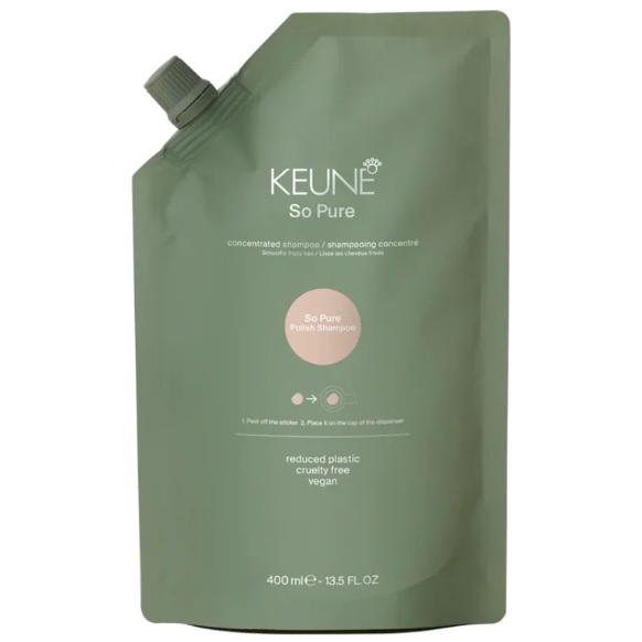 Keune So Pure Шампунь Полирующий | Polish Shampoo Refill 400 мл.