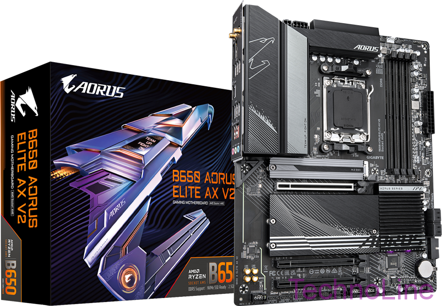 Материнская плата AM5 Gigabyte B650 Aorus Elite AX V2