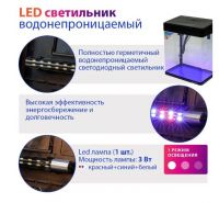 Аквариум Boyu MS-320 20 л с LED светильником и фильтром, черный