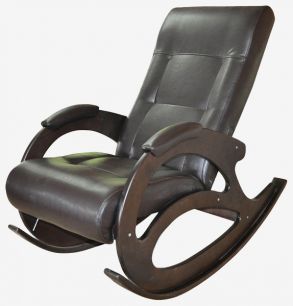 Кресло-качалка К 5/3, кож/зам коричневый, темный