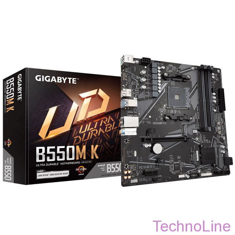 Материнская плата AM4 Gigabyte B550M-K