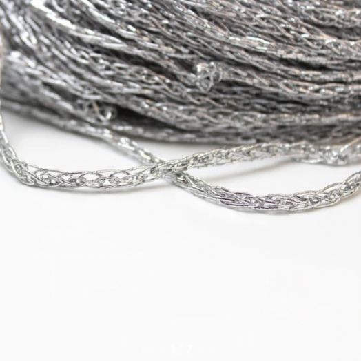 Шнур отделочный плетеный металлизированный 3,0 мм. Золото или серебро (AlisaCS-07.03)