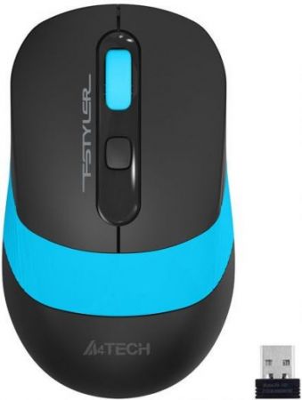 Мышь беспроводная A4Tech FStyler FG10S Black/Blue