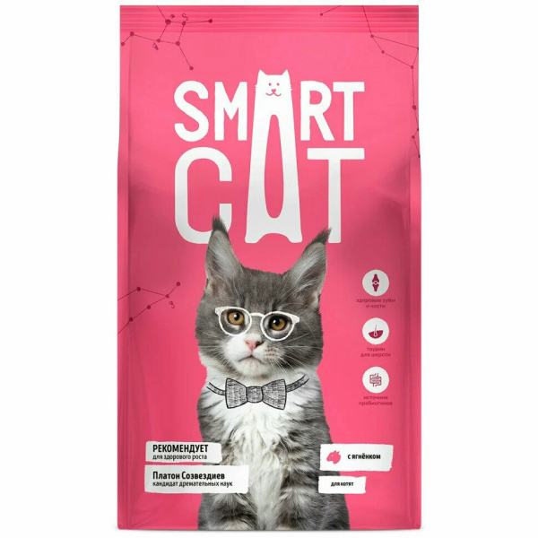 Сухой корм для котят Smart Cat с ягненком