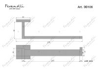 Держатель для полотенец Feramolli BL106, черный схема 2