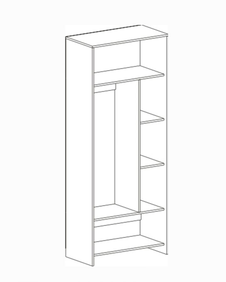 Скаут Шкаф 2х двер комбинированный
